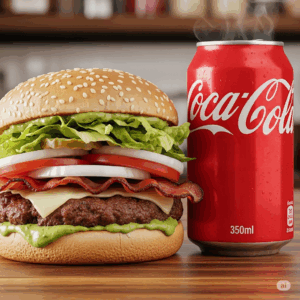 X-salada bacon + coca-cola 350ml