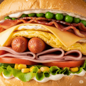xaxi salada bacon egg